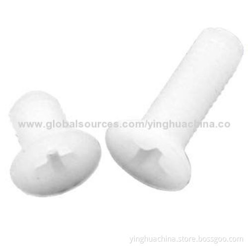 Countersunk Head Nylon Screws, Natural White Color, 94-2V Fire-proofing Grade, G208